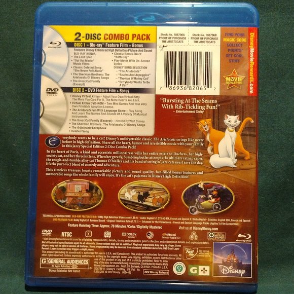 🌎 Disney || The Aristocats (Two-Disc Special Edition Blu-ray/DVD) - Picture 2 of 4